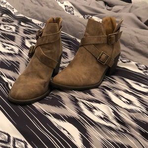 Suede booties